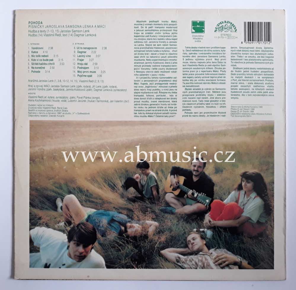 LP Pohoda - Písničky Jaroslava Samsona Lenka - Máci