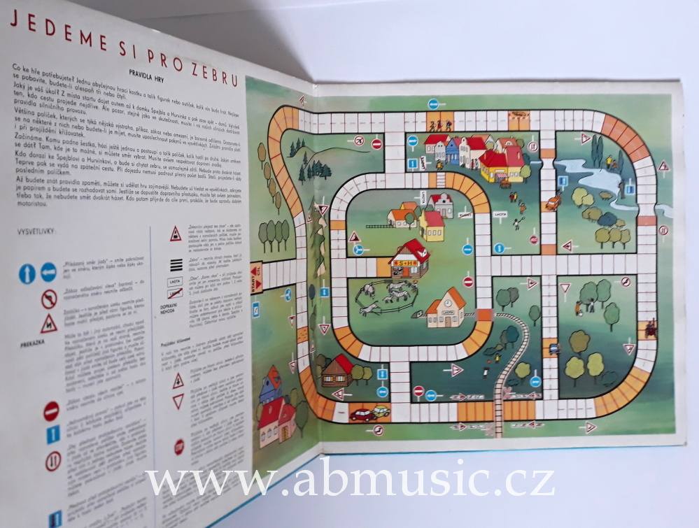 LP Spejbl a Hurvínek - Zlatá Zebra - Hravá Škola Dopravních Pravidel Pro Děti I Rodiče - František Nepil
