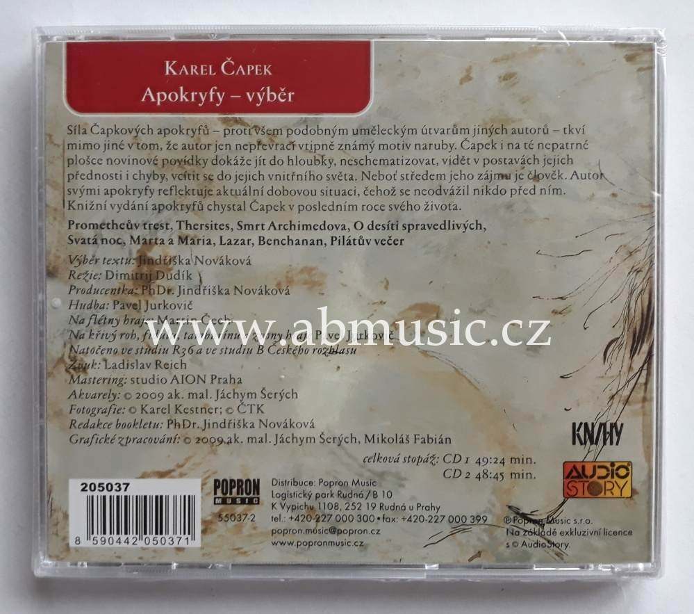 CD Karel Čapek - Apokryfy čte Vlastimil Brodský