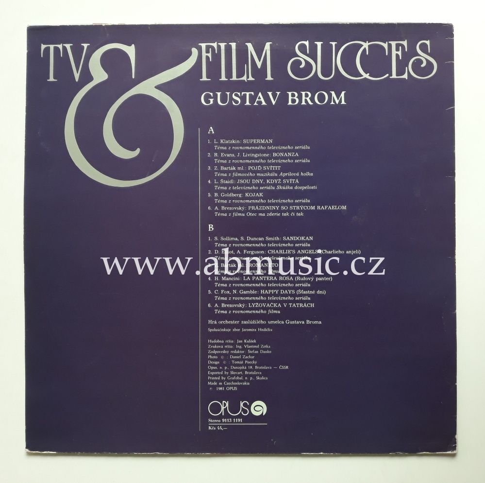 LP GUSTAV BROM - TV AND FILMS SUCCES