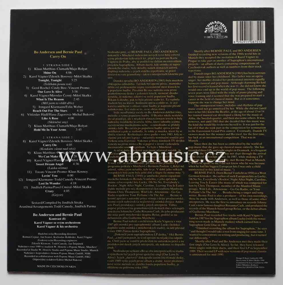 LP Bo Andersen & Bernie Paul - Carry On