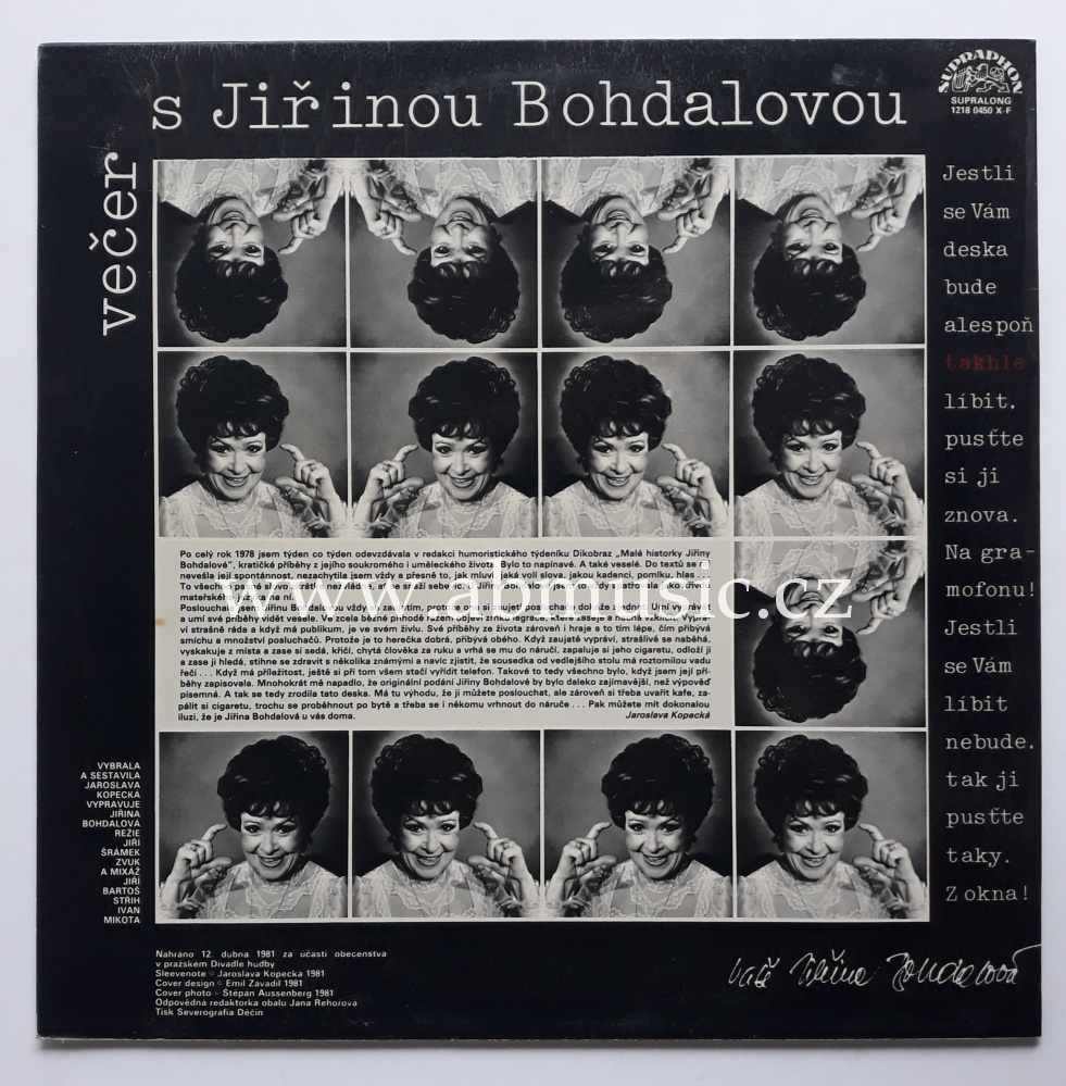 LP Večer s Jiřinou Bohdalovou 