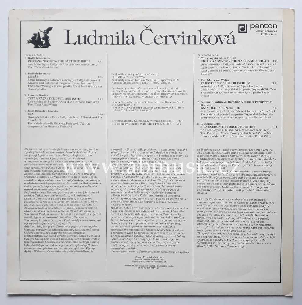 LP Ludmila Červinková - Smetana, Dvořák, Foerster, Mozart a další