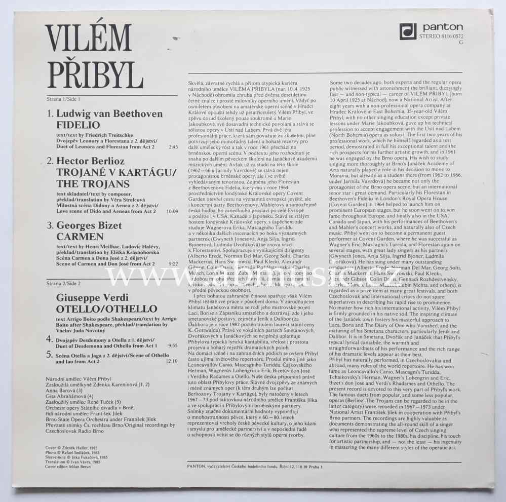 LP Vilém Přibyl - Ve scénách z oper
