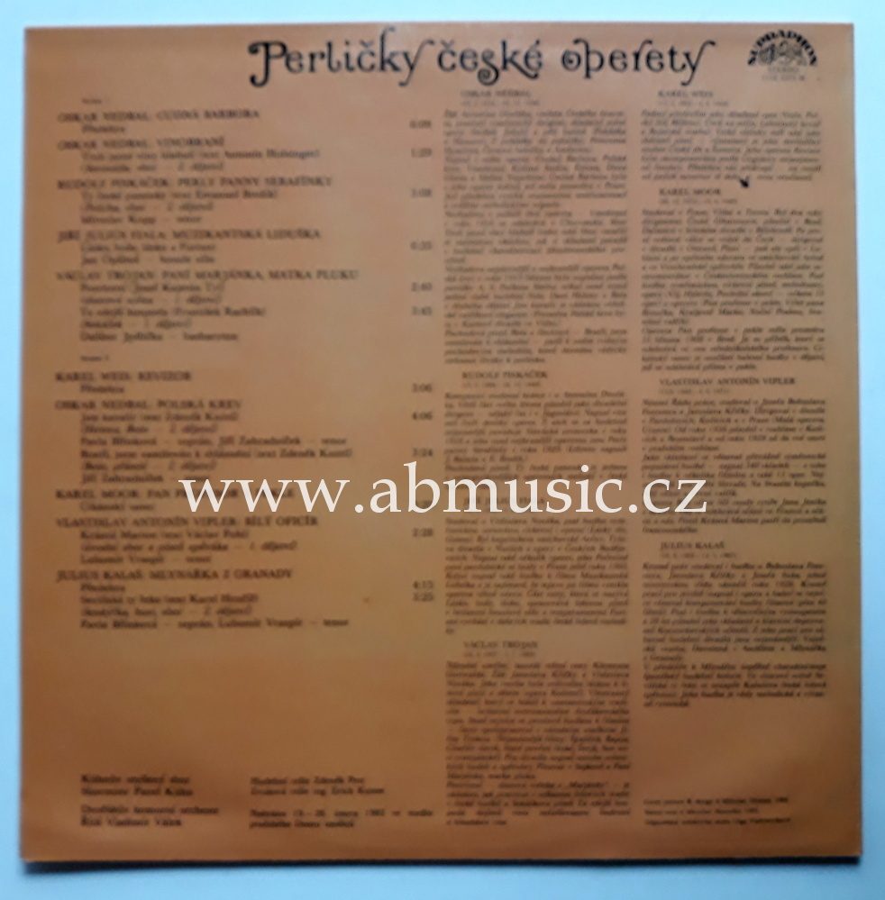 LP Perličky České Operety Vinyl