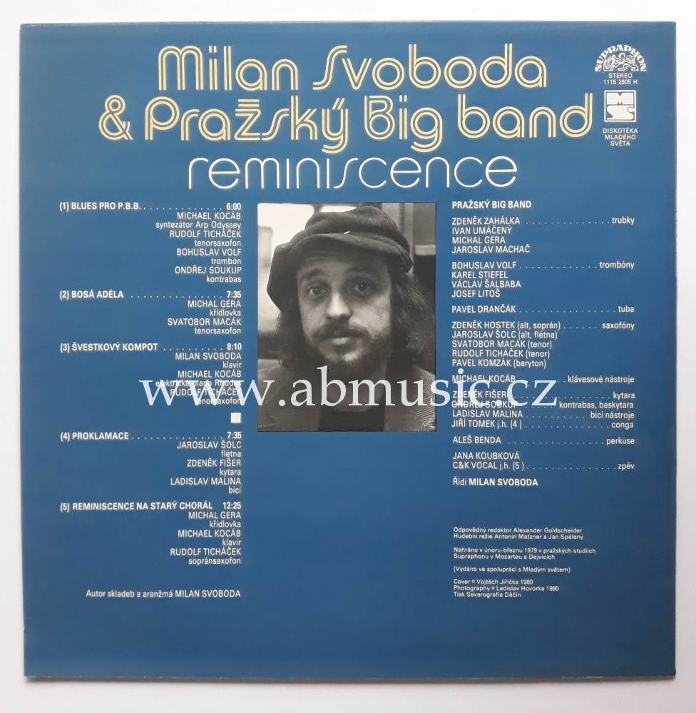 LP Milan Svoboda & Pražský Big Band - Reminiscence Vinyl