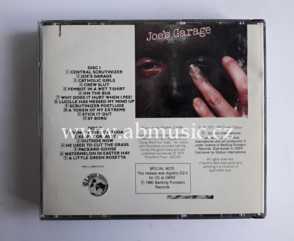2 CD Frank Zappa Joe's Garage I, II, & III Globus