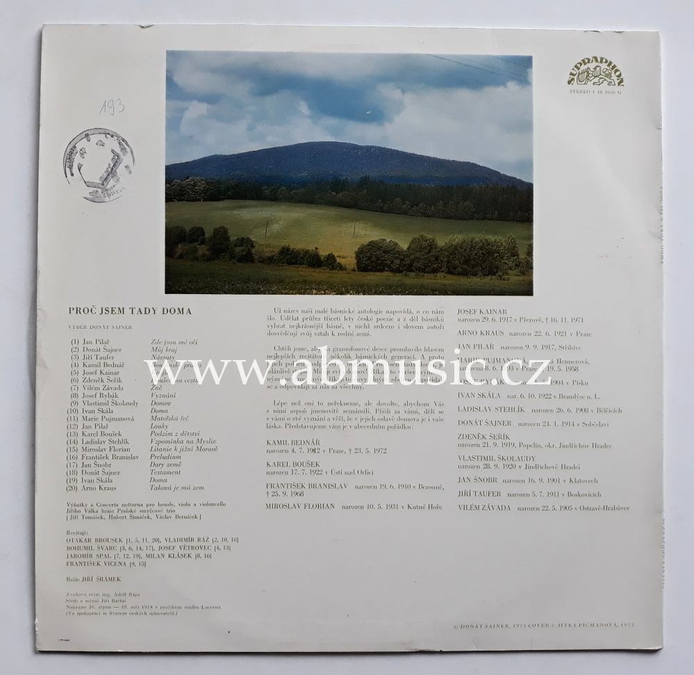 LP Proč jsem tady doma - Pilař , Kainar , Skála , Závada a další