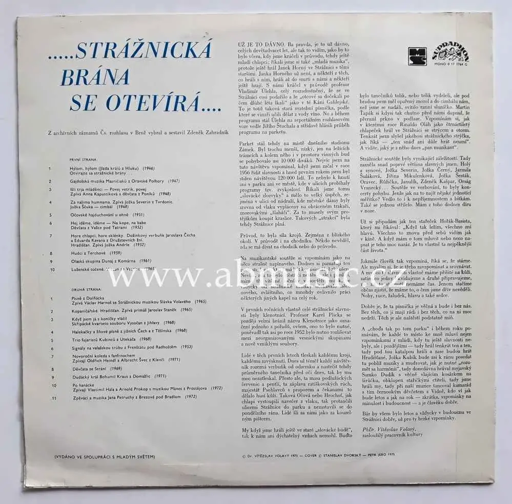 LP Strážnická brána se otevírá 1975