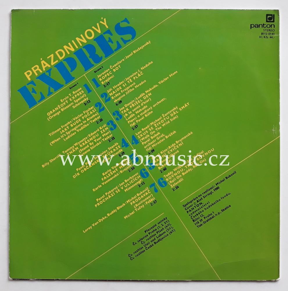 LP Prázdninový Expres 1980 - Tučný , Vodička , Bobek , Zelenáči a další