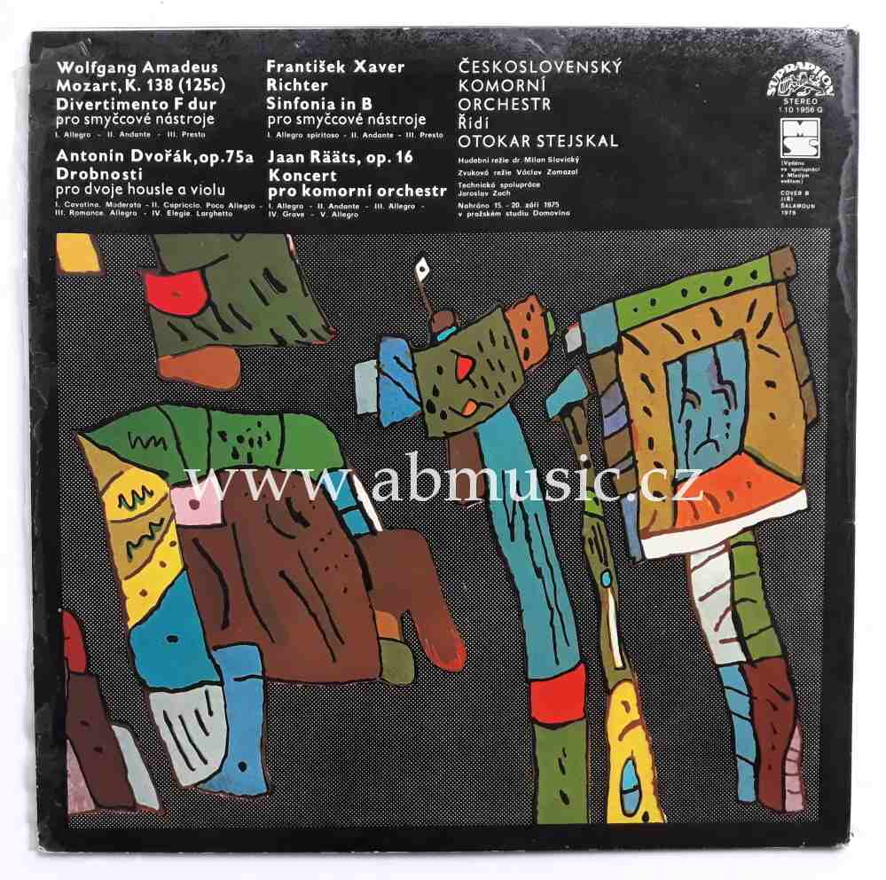 LP Československý komorní orchestr - Mozart , Dvořák , Richter , Rääts