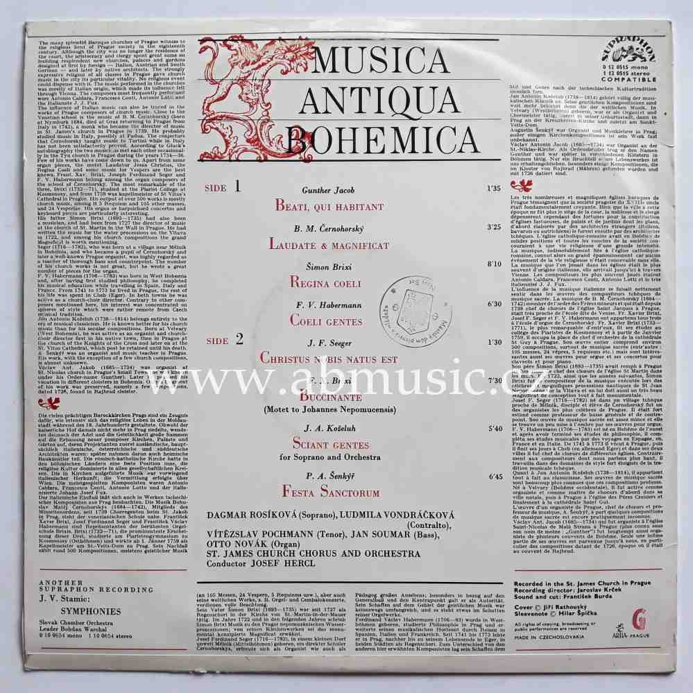 LP Musica Antiqua Bohemica - Old Prague Choir Masters