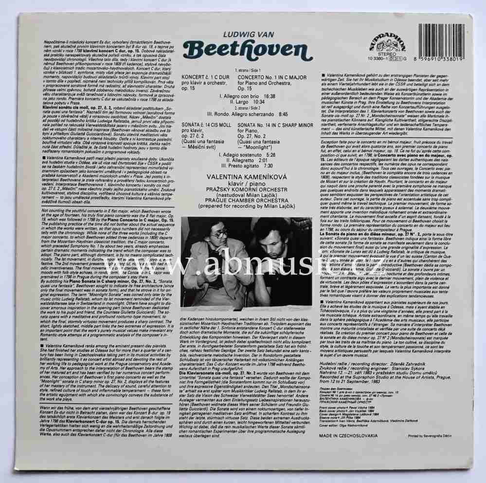 LP Beethoven Piano Concerto No.1 "Moonlight" Sonata