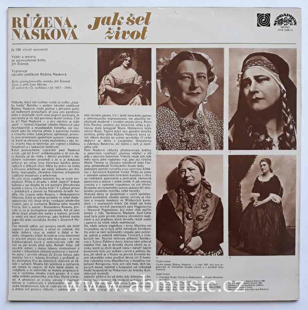 LP Růžena Nasková - Jak šel život LP deska / Vinyl
