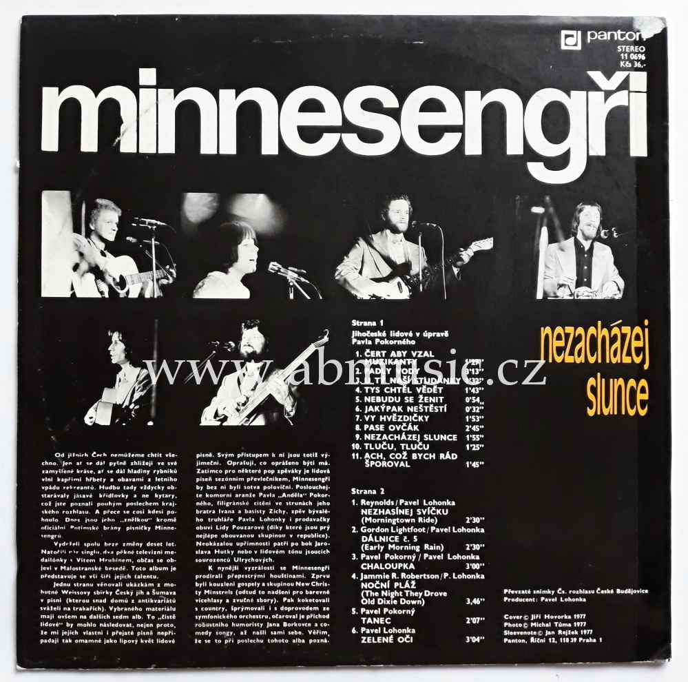 LP Minnesengři - Nezacházej slunce LP deska / Vinyl