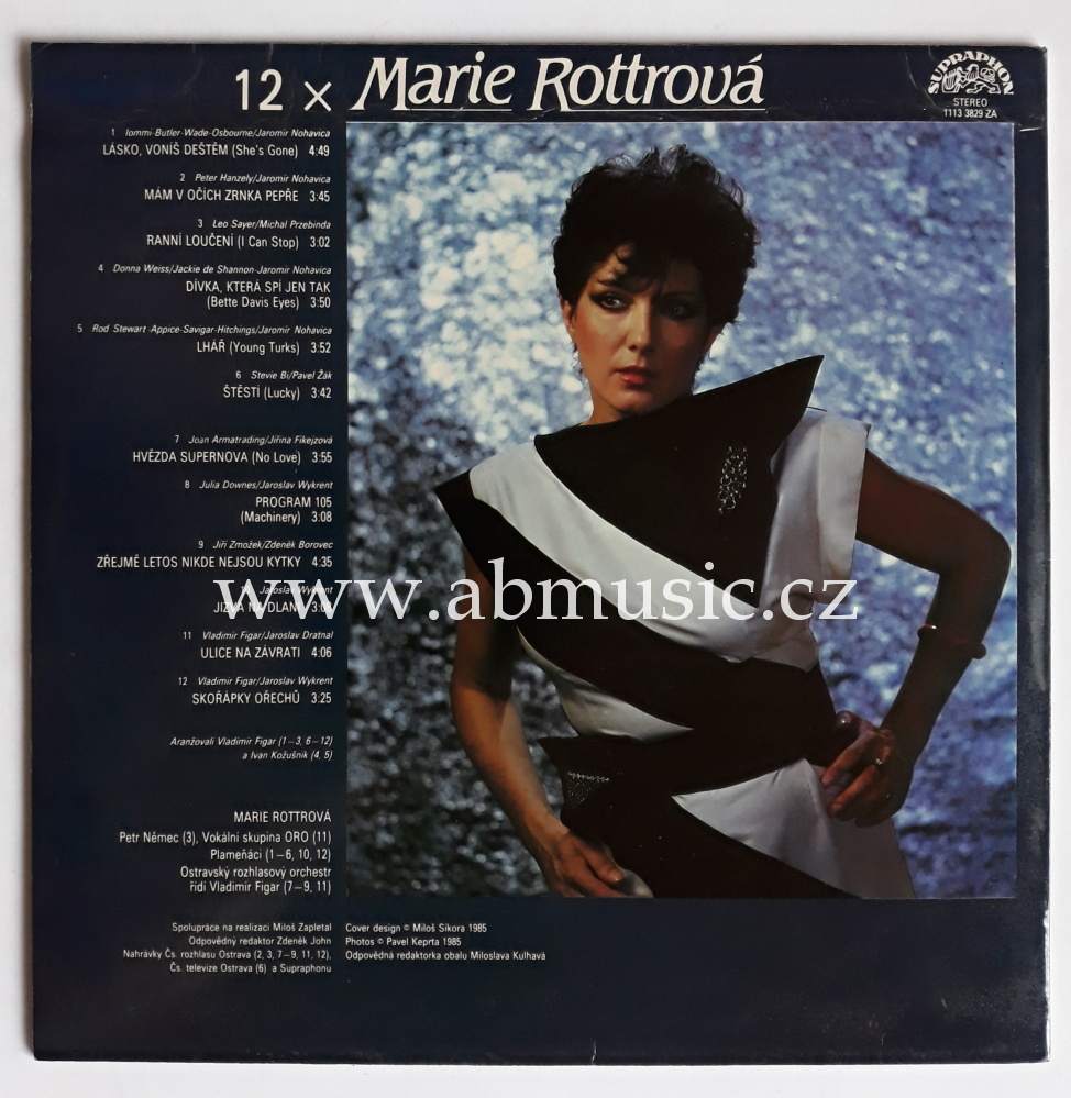 LP Marie Rottrová - 12 x Marie Rottrová LP deska - Vinyl PLAKÁT