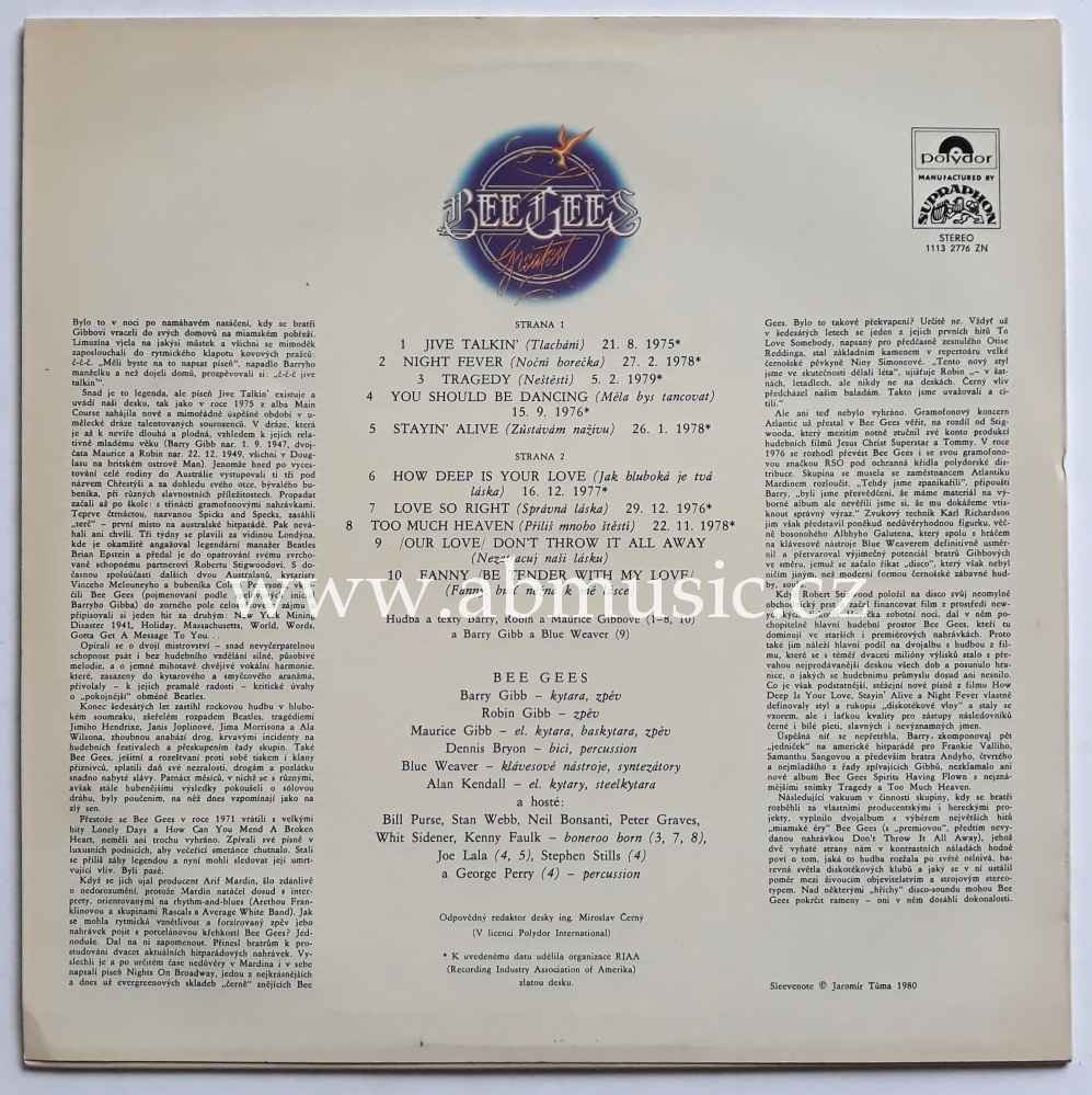 LP BEE GEES - Greatest Vinyl / LP deska