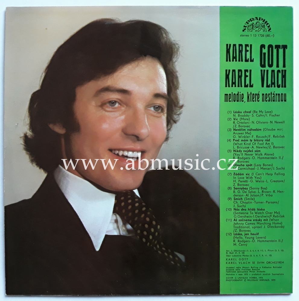 LP Karel Gott, Karel Vlach - Melodie, které nestárnou Originál 1975 Vinyl