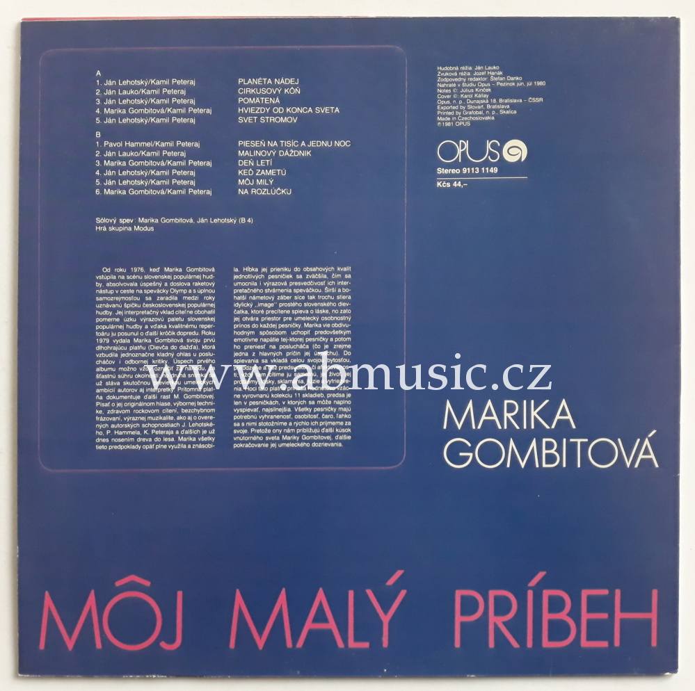 LP Marika Gombitová - MOJ MALY PRIBEH LP deska / Vinyl