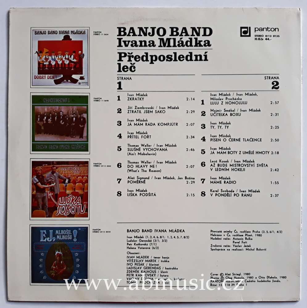 LP Banjo band Ivana Mládka - Předposlední Leč Vinyl