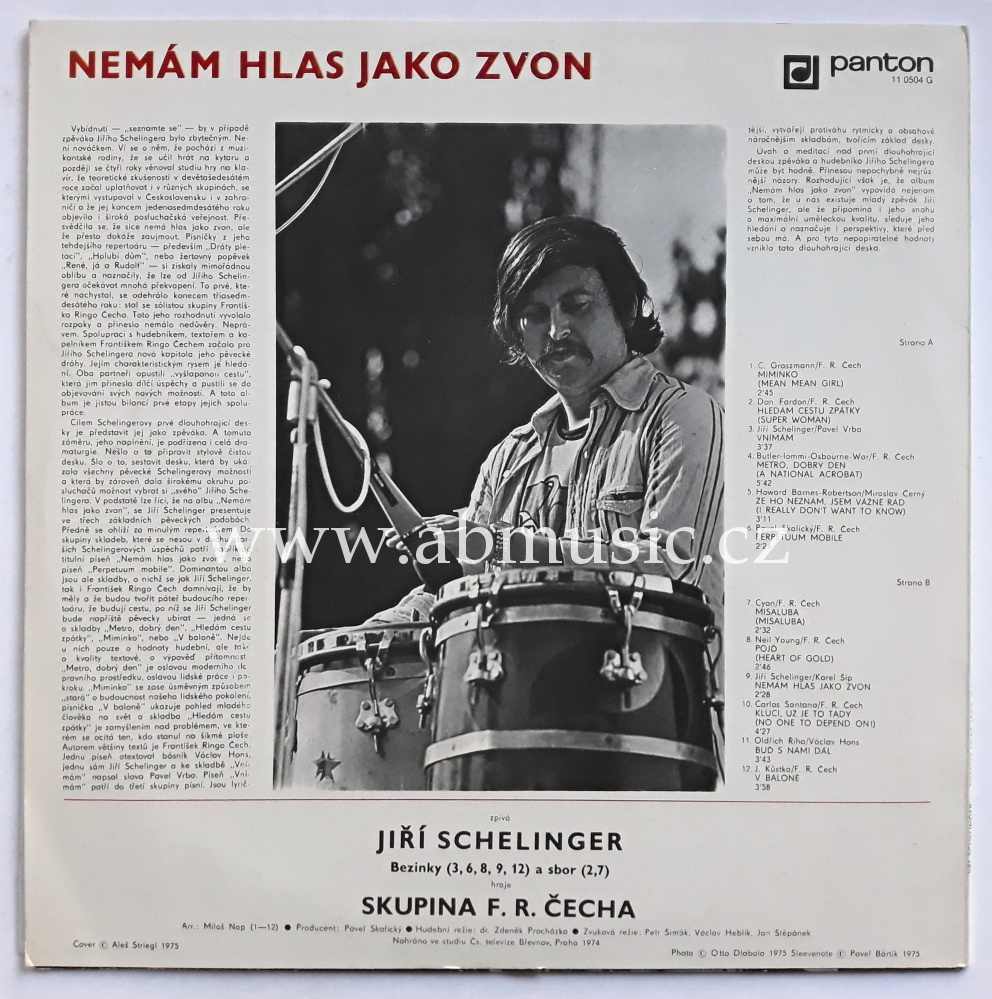 LP JIŘÍ SCHELINGER - Nemám hlas jako zvon Vinyl
