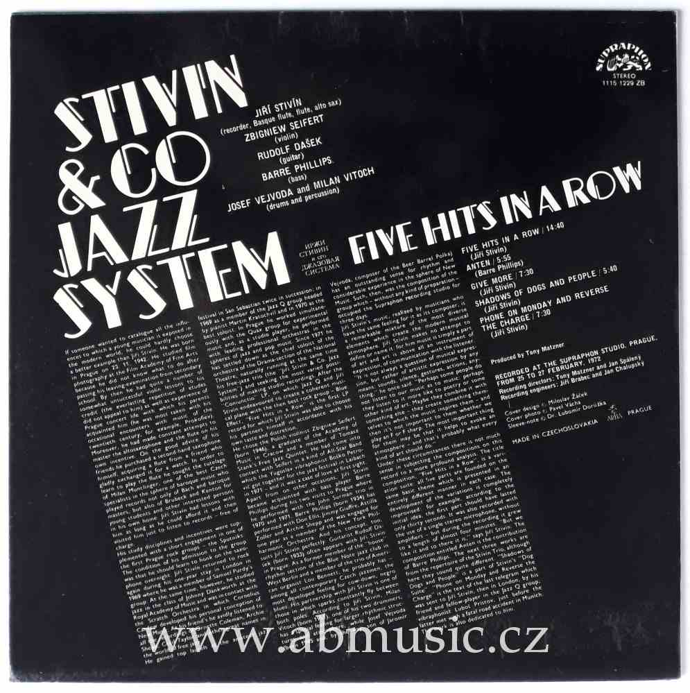 LP Stivín & Co Jazz System - Five Hits In A Row