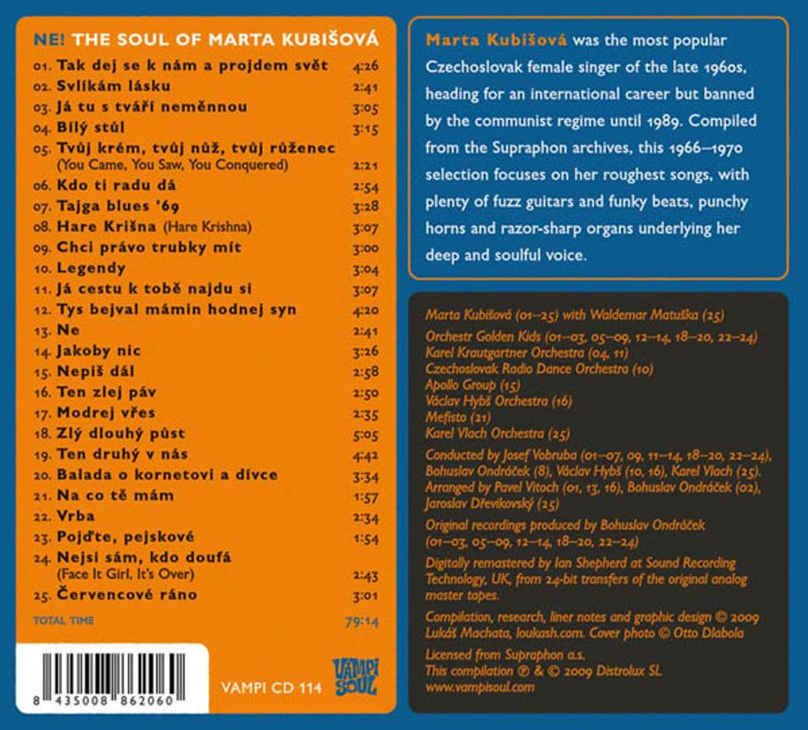 CD Marta Kubišová - Ne! The Soul Of Marta Kubišová