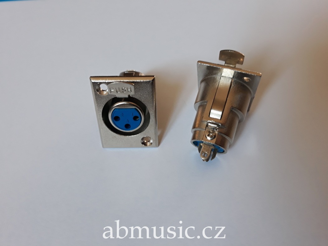 KONEKTOR XLR zásuvka 3pin panel