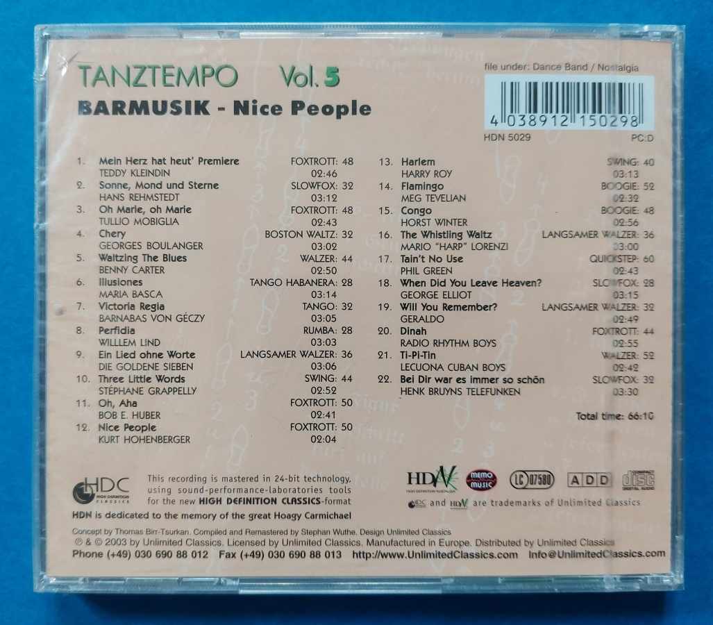 TANZTEMPO VOL.5 - BAR MUSIC - Nice people
