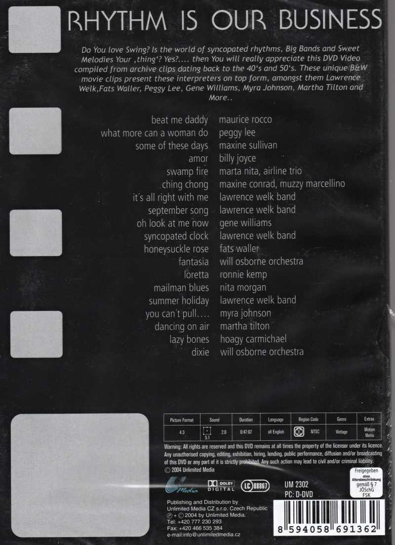 DVD Rhythm is Our Business - Classic Songs from Vintage Television