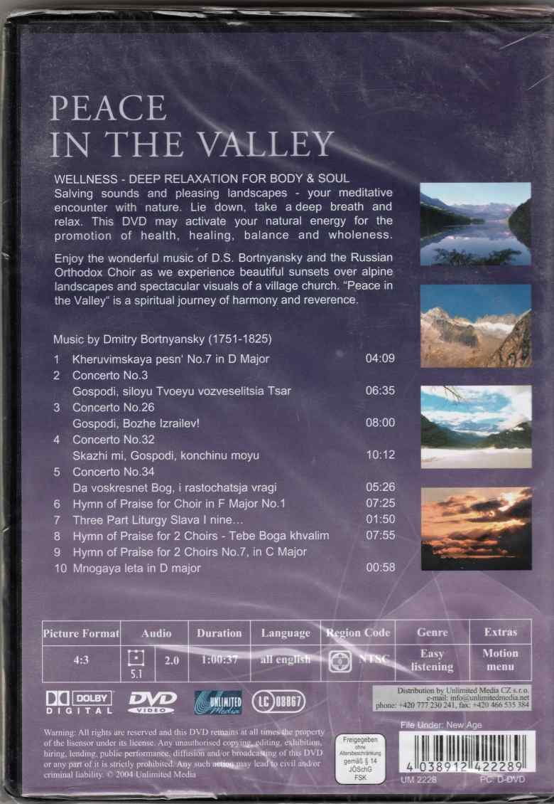 DVD PEACE IN THE VALLEY