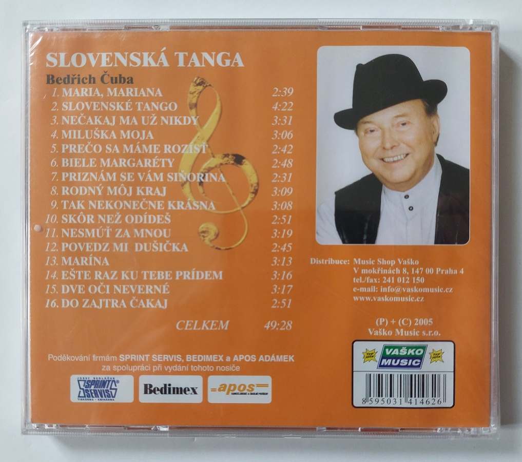CD Slovenská tanga 15 - Bedřich Čuba