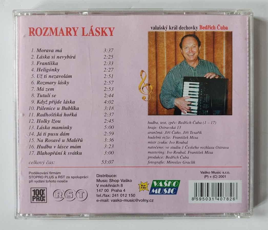 CD Rozmary lásky 9 - Bedřich Čuba