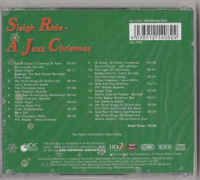 CD Sleigh Ride A Jazz Christmas