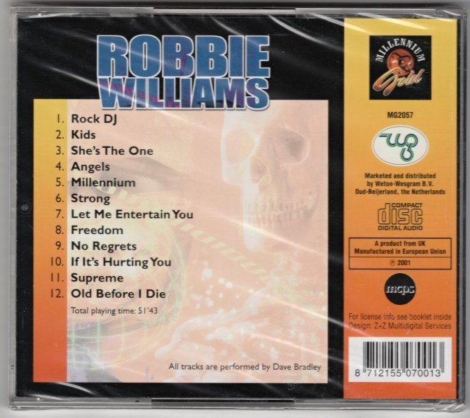 CD Robbie Williams performed by Dave Bradley