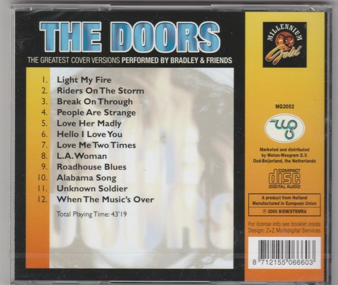 CD The Doors performed by Bradley & Friends