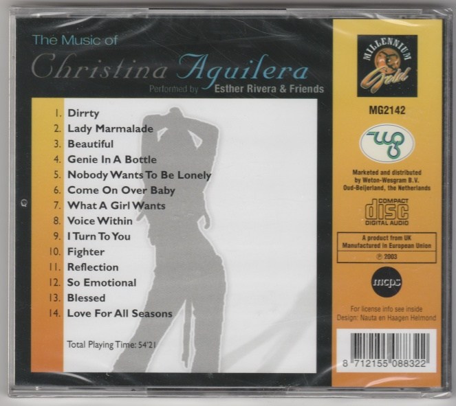 CD The Music of Christina Aguilera performed by Esther Rivera & Friends
