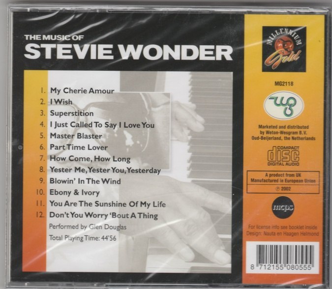 CD The music of Stevie Wonder Performed By Glen Douglas