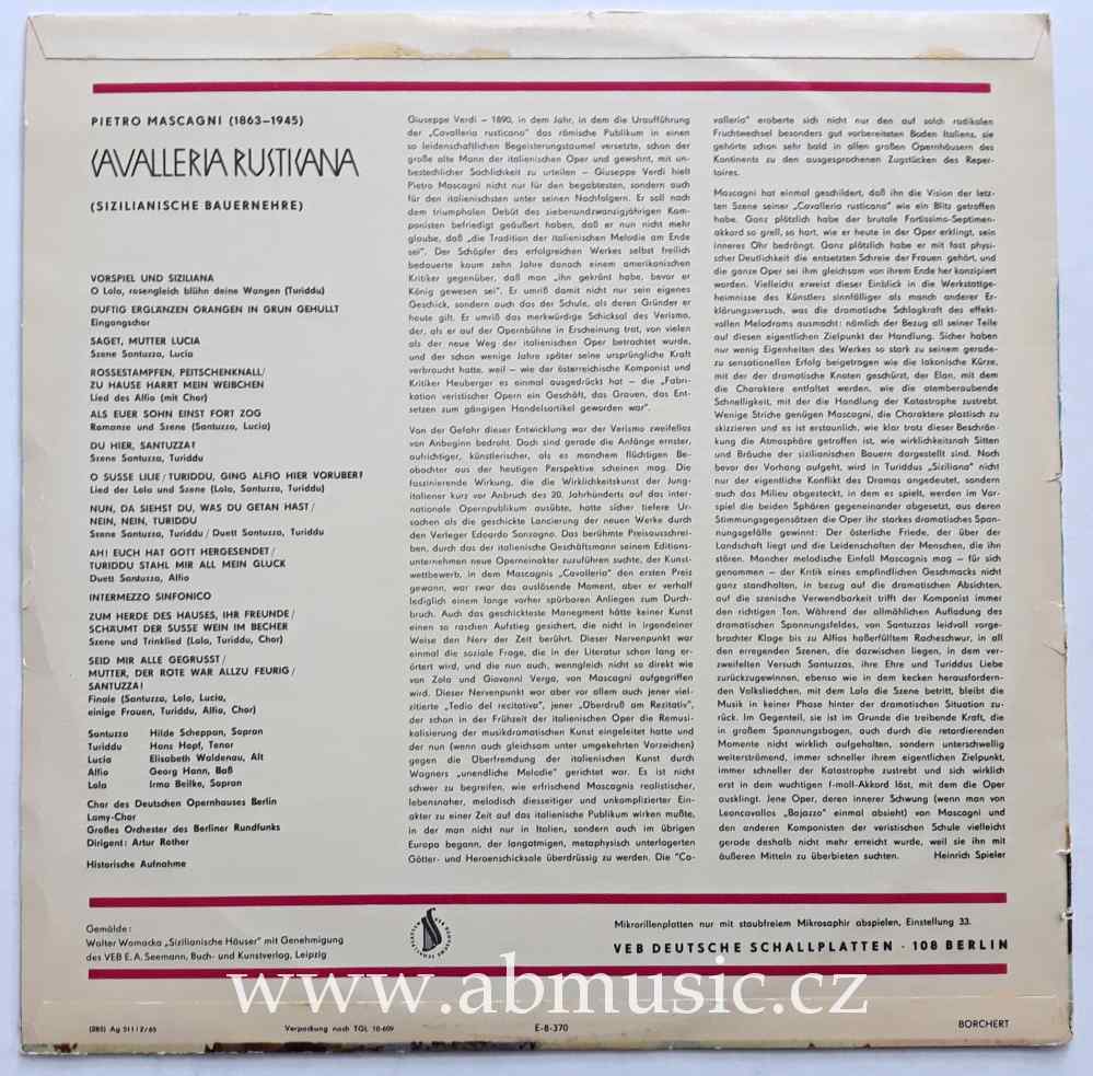 LP Pietro Mascagni - Cavalleria Rusticana