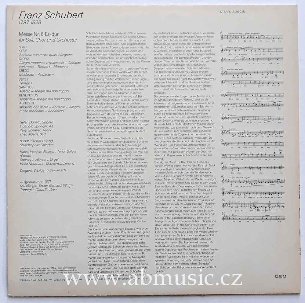 LP Schubert - Messe Es-dur