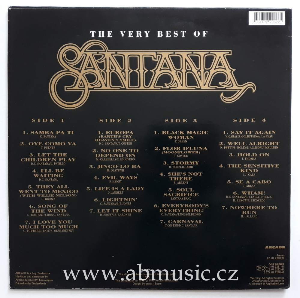 2 LP SANTANA THE VERY BEST OF