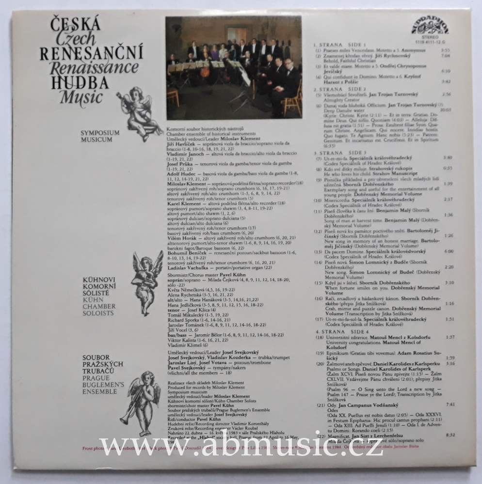 LP Česká Renesanční hudba - Czech Renaissance Music
