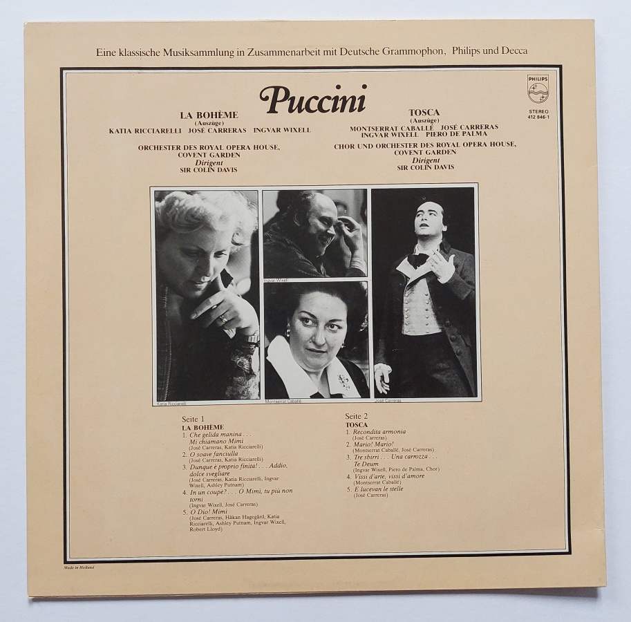 LP Puccini - LA BOHÉME UND TOSCA