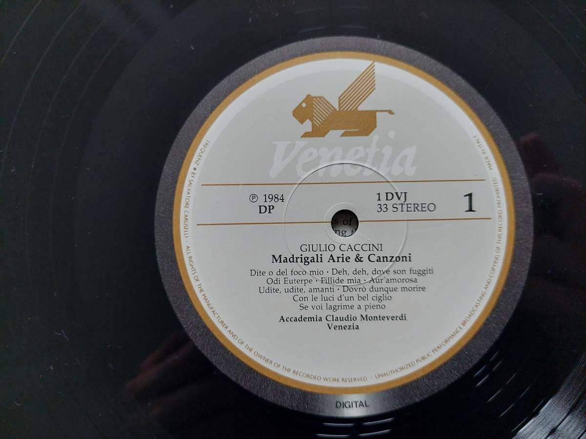 LP Giulio Caccini Madrigali Arie & Canzoni