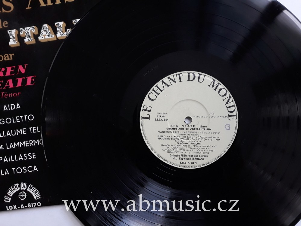 LP Les Grands Airs de L´opera italien par Ken Neate Ténor