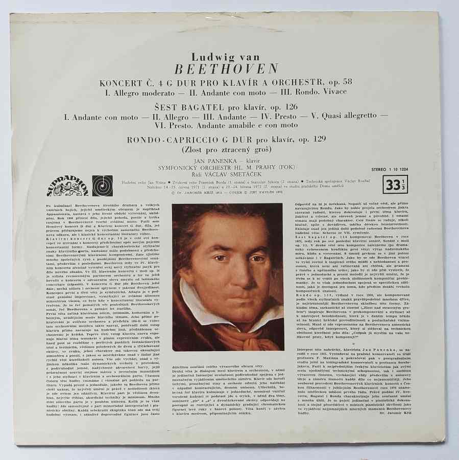 LP Ludwig Van Beethoven - Klavírní koncert č. 4 G Dur Op.129