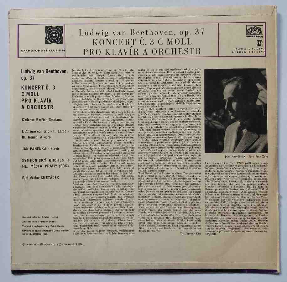 LP Ludwig Van Beethoven - Klavírní koncert č. 3 c moll Op.37