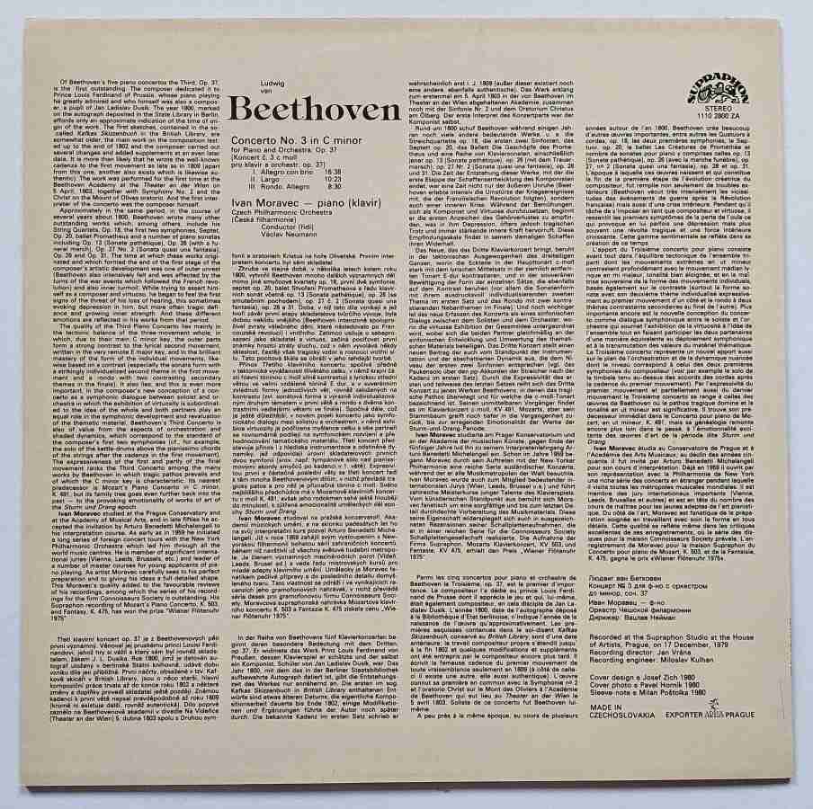 LP Ludwig Van Beethoven - Piano Concerto no. 3