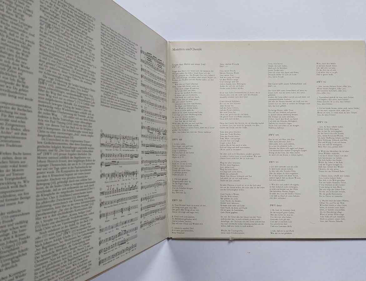 2 LP Johann Sebastian Bach - Motetten und Choräle