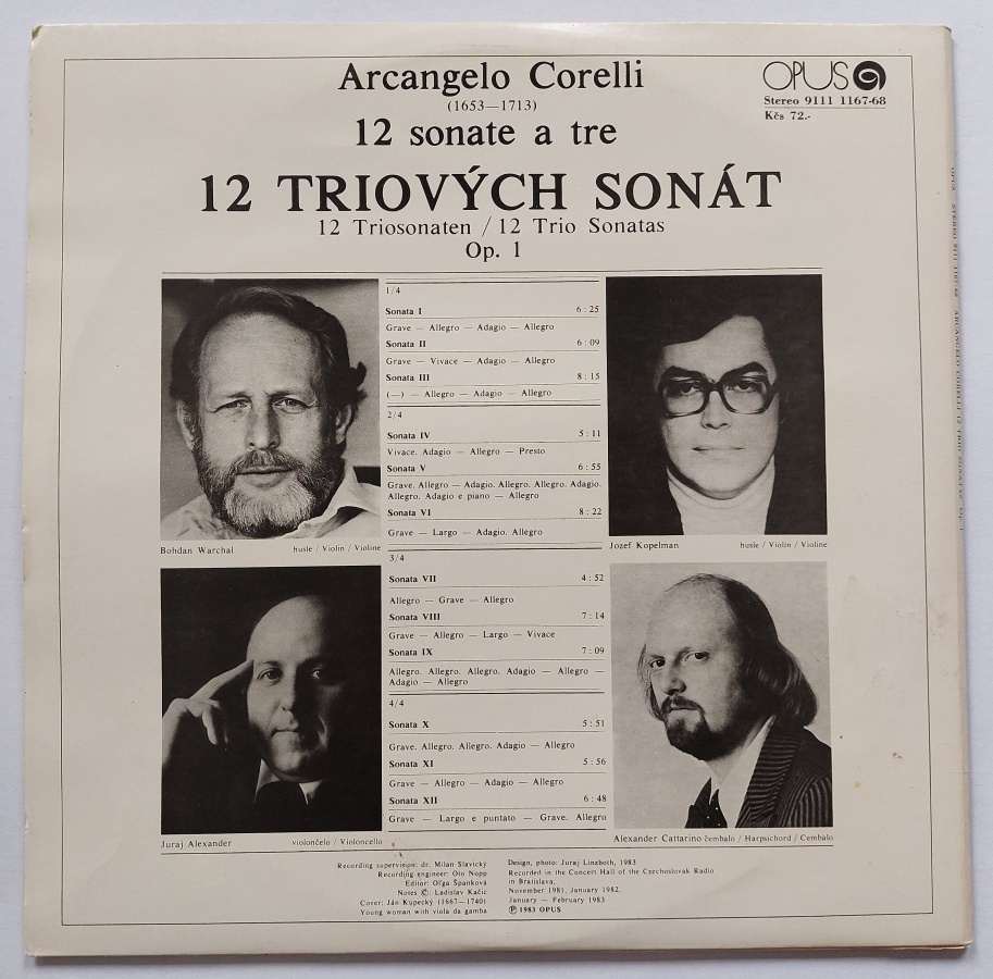 2 LP Arcangelo Corelli - 12 Trio sonatas op. 1
